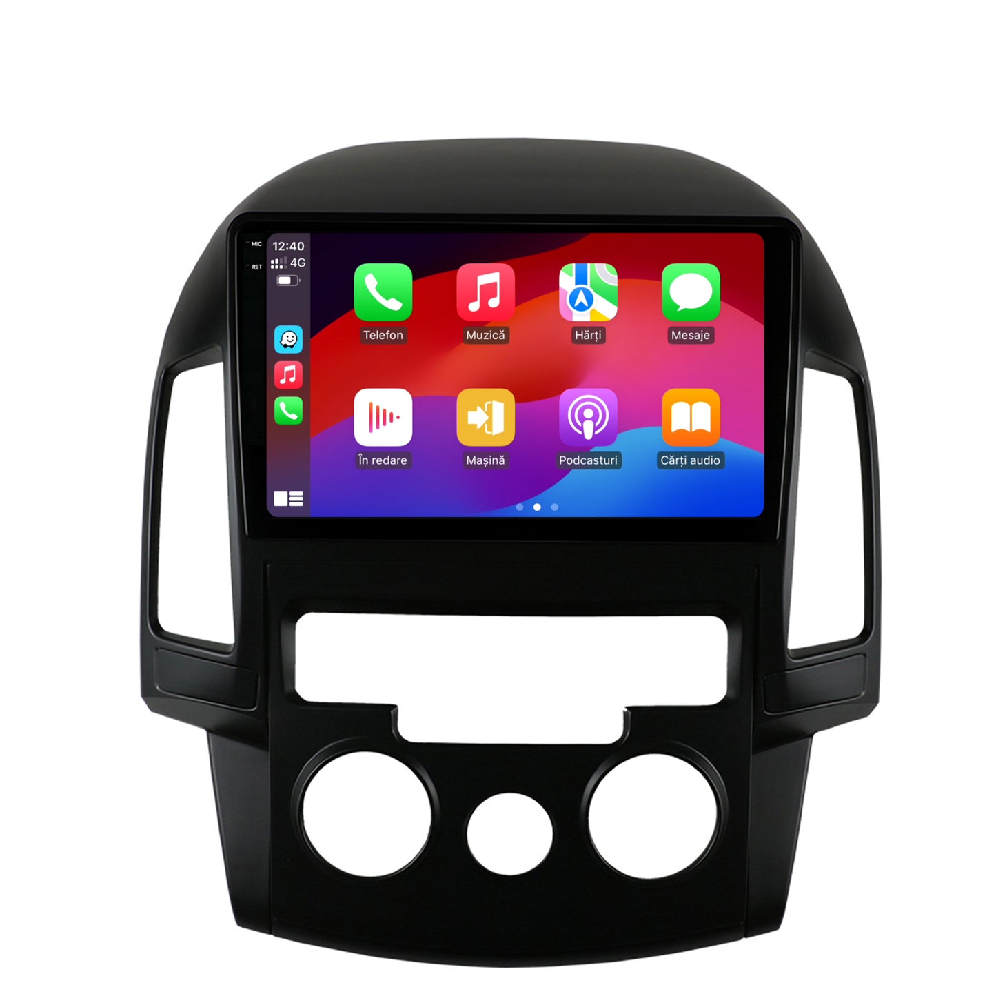 Navigatie 2K HUB64 Hyundai I30 (2007-2012), Clima manuala, 8GB RAM, Android, Octacore, Slot Sim 4G, DSP, GPS, Wi-FI, Carplay, Android Auto, USB, Bluetooth, Waze, Touchscreen, 9.5 Inch