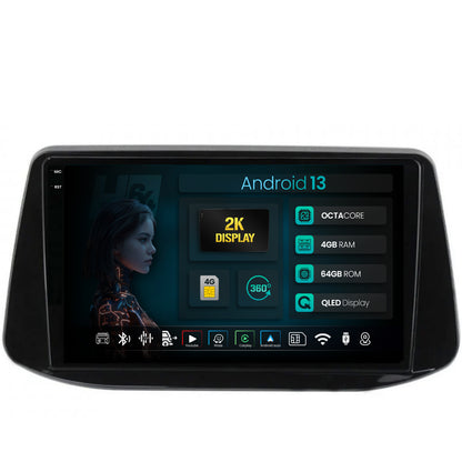 Navigatie 2K HUB64 Hyundai I30 (2017-Prezent), 4GB RAM, Android, Octacore, Slot Sim 4G, DSP, GPS, Wi-FI, Carplay, Android Auto, USB, Bluetooth, Waze, Touchscreen, 9.5 Inch