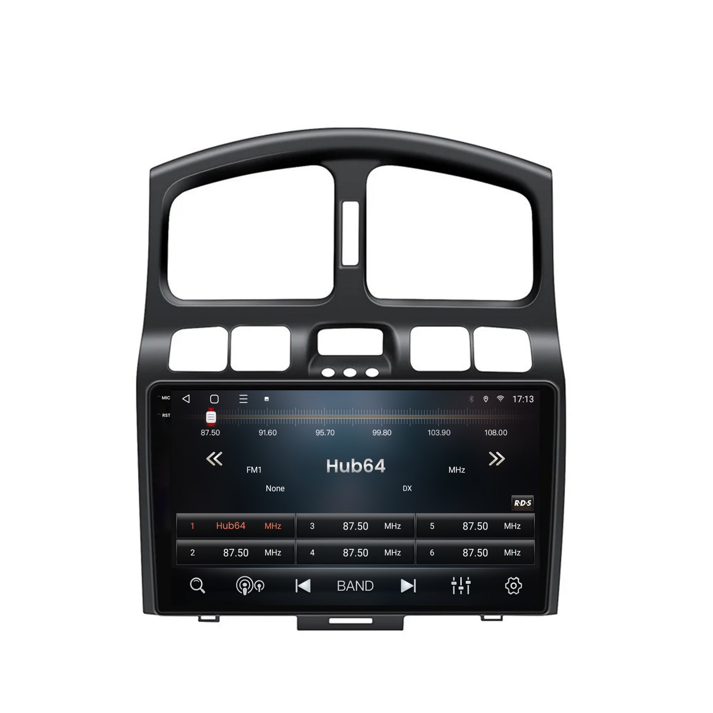 Navigatie 2K HUB64 Hyundai Santa Fe (2001-2005), 8GB RAM, Android, Octacore, Slot Sim 4G, DSP, GPS, Wi-FI, Carplay, Android Auto, USB, Bluetooth, Waze, Touchscreen, 9.5 Inch