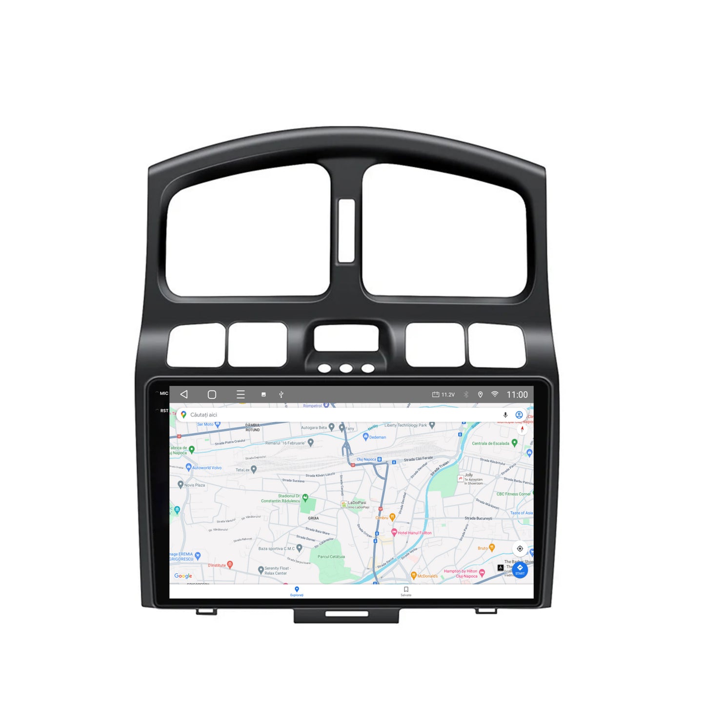 Navigatie 2K HUB64 Hyundai Santa Fe (2001-2005), 8GB RAM, Android, Octacore, Slot Sim 4G, DSP, GPS, Wi-FI, Carplay, Android Auto, USB, Bluetooth, Waze, Touchscreen, 9.5 Inch