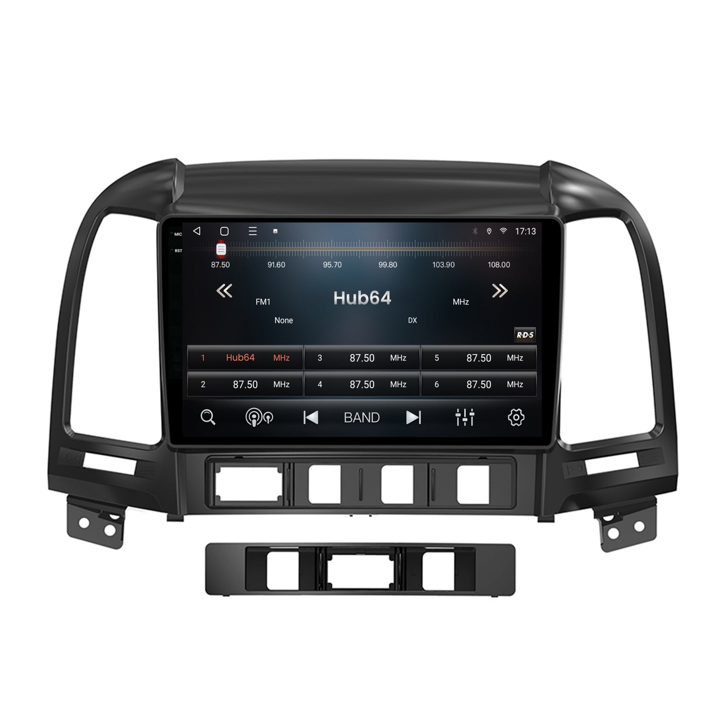 Navigatie 2K HUB64 Hyundai Santa Fe (2006-2012), 4GB RAM, Android, Octacore, Slot Sim 4G, DSP, GPS, Wi-FI, Carplay, Android Auto, USB, Bluetooth, Waze, Touchscreen, 9.5 Inch