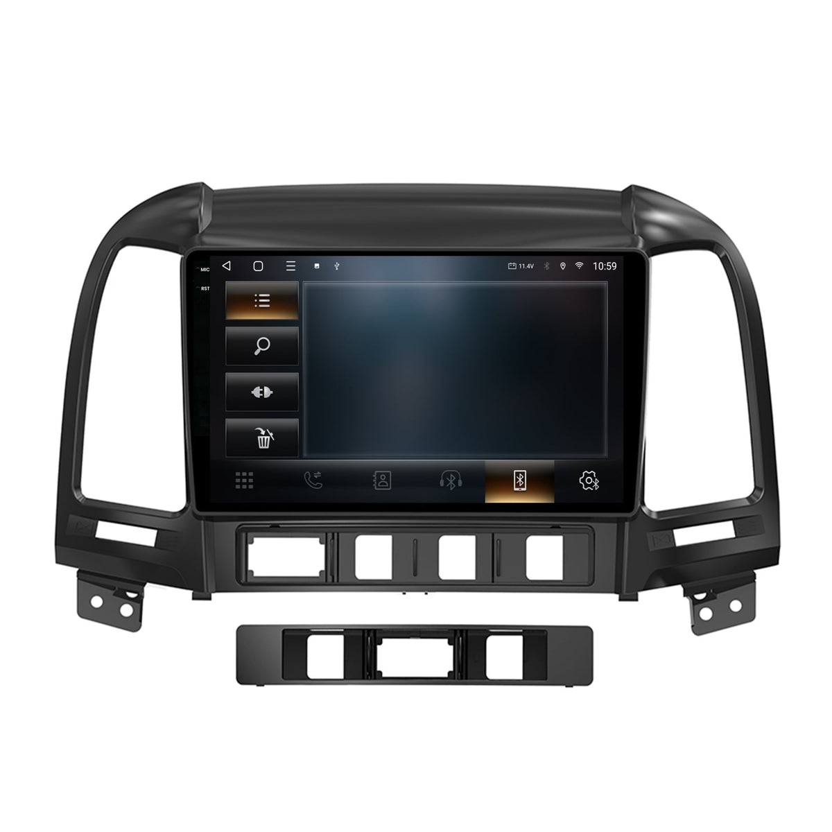 Navigatie 2K HUB64 Hyundai Santa Fe (2006-2012), 8GB RAM, Android, Octacore, Slot Sim 4G, DSP, GPS, Wi-FI, Carplay, Android Auto, USB, Bluetooth, Waze, Touchscreen, 9.5 Inch