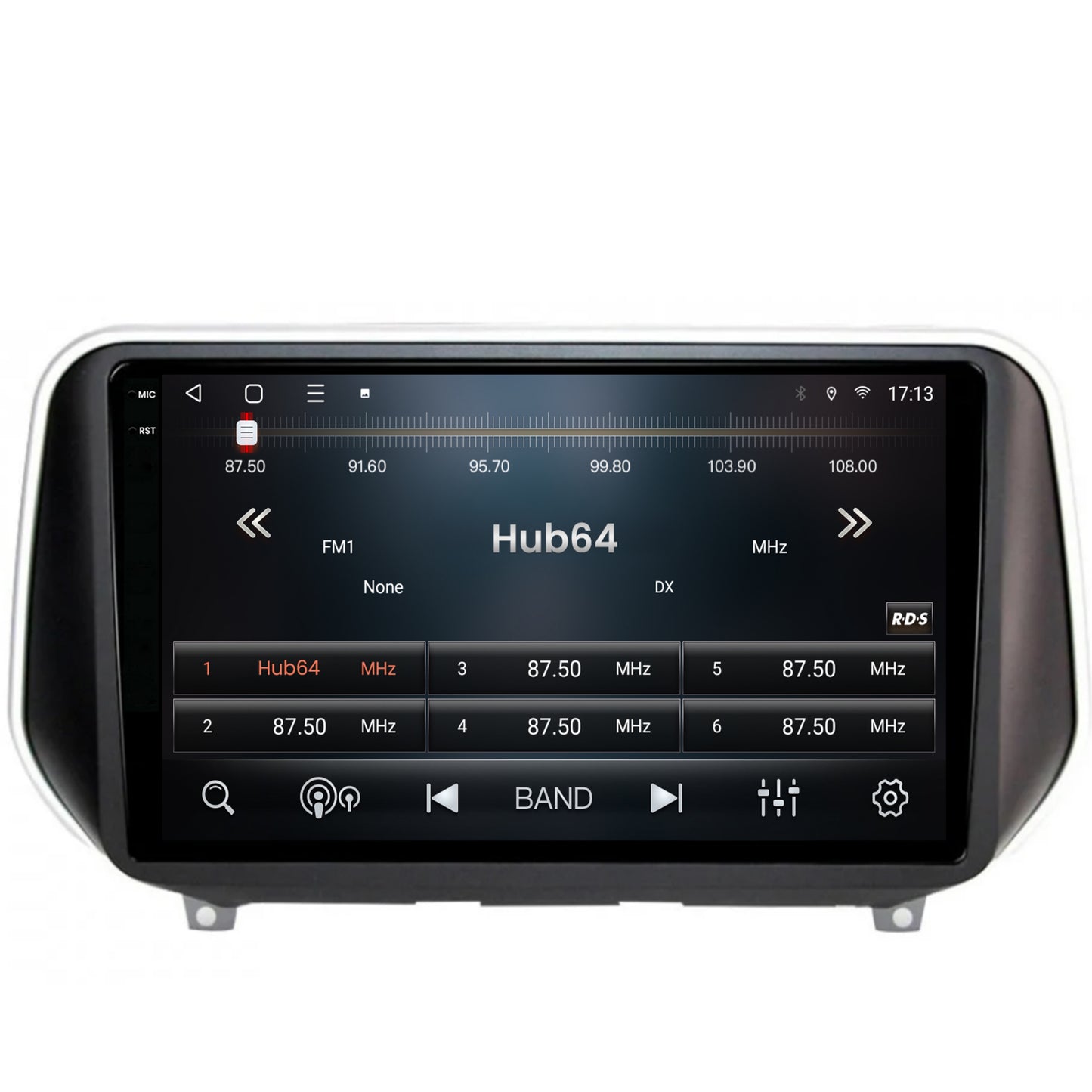 Navigatie 2K HUB64 Hyundai Santa Fe (2018-Prezent), 4GB RAM, Android, Octacore, Slot Sim 4G, DSP, GPS, Wi-FI, Carplay, Android Auto, USB, Bluetooth, Waze, Touchscreen, 9.5 Inch