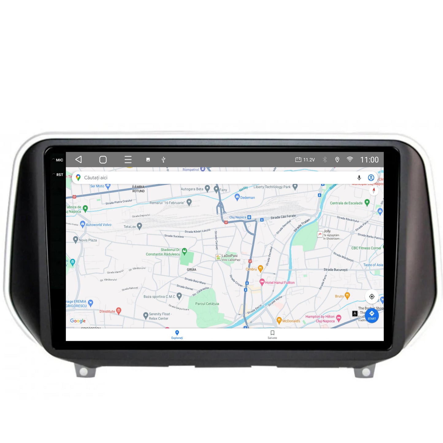 Navigatie 2K HUB64 Hyundai Santa Fe (2018-Prezent), 4GB RAM, Android, Octacore, Slot Sim 4G, DSP, GPS, Wi-FI, Carplay, Android Auto, USB, Bluetooth, Waze, Touchscreen, 9.5 Inch