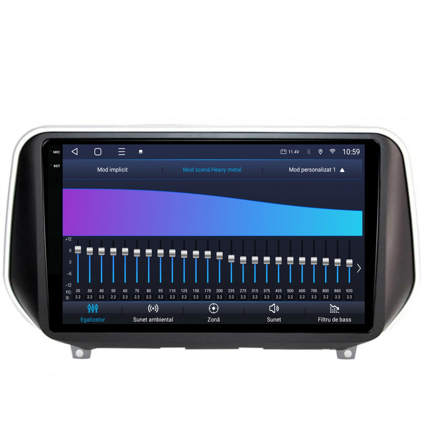 Navigatie 2K HUB64 Hyundai Santa Fe (2018-Prezent), 4GB RAM, Android, Octacore, Slot Sim 4G, DSP, GPS, Wi-FI, Carplay, Android Auto, USB, Bluetooth, Waze, Touchscreen, 9.5 Inch