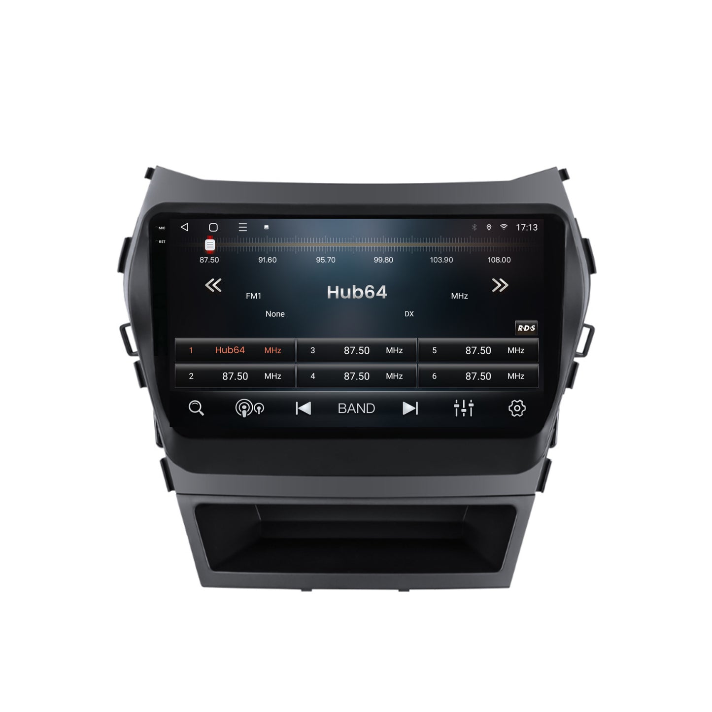 Navigatie 2K HUB64 Hyundai Santa Fe IX45 (2013-2017), 4GB RAM, Android, Octacore, Slot Sim 4G, DSP, GPS, Wi-FI, Carplay, Android Auto, USB, Bluetooth, Waze, Touchscreen, 9.5 Inch