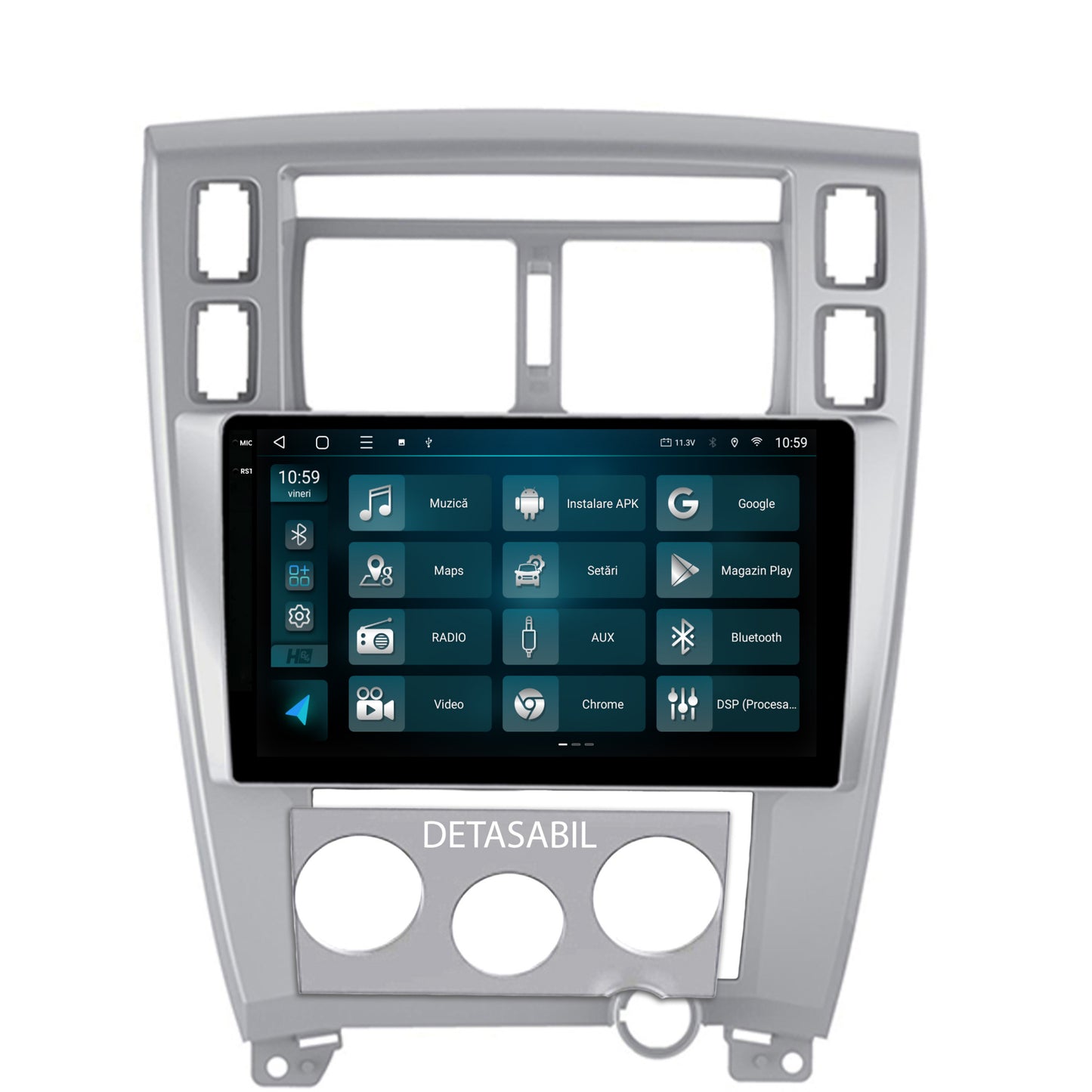 Navigatie 2K HUB64 Hyundai Tucson(2004-2009), 4GB RAM, Android, Octacore, Slot Sim 4G, DSP, GPS, Wi-FI, Carplay, Android Auto, USB, Bluetooth, Waze, Touchscreen, 10.36 Inch