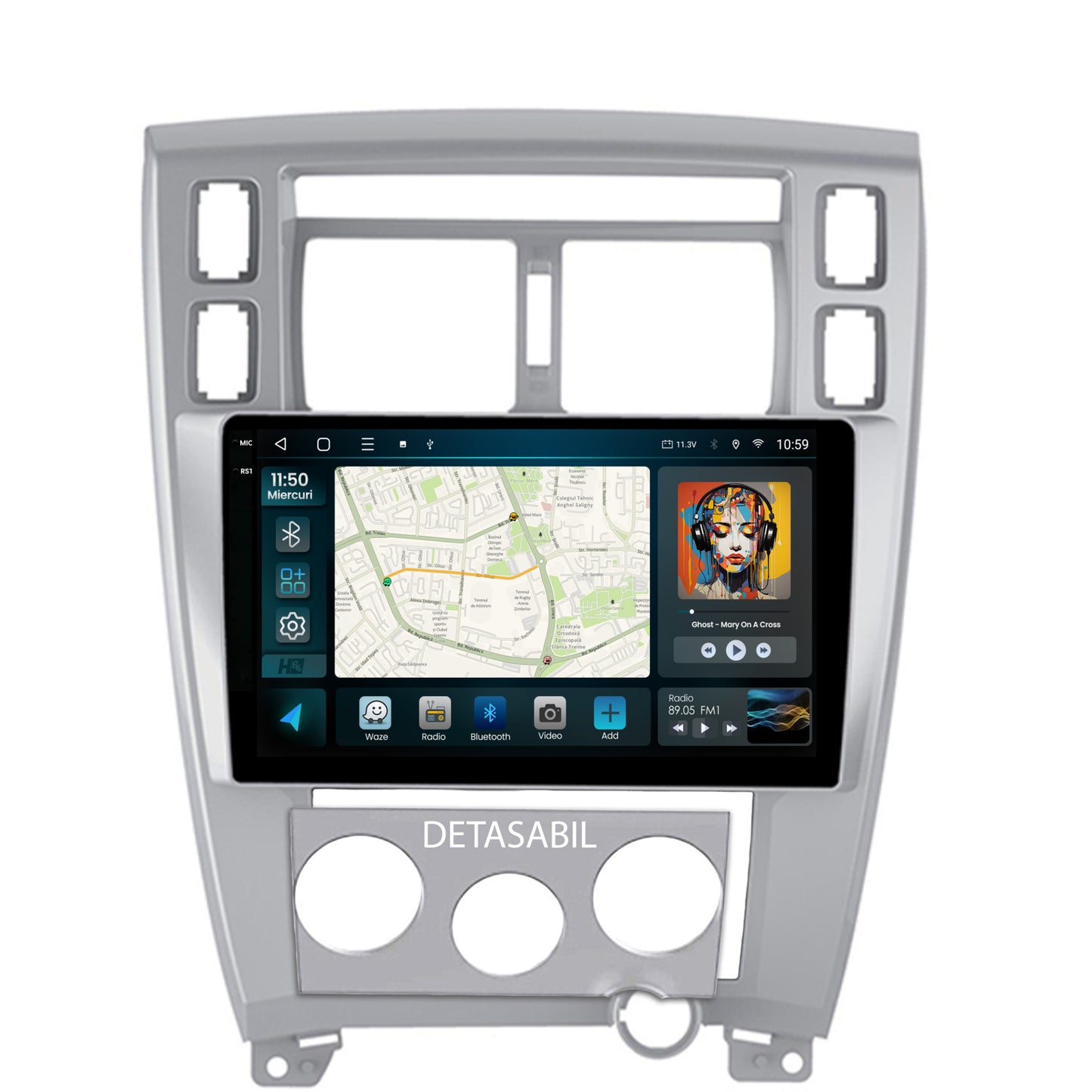 Navigatie 2K HUB64 Hyundai Tucson (2004-2009), 8GB RAM, Android, Octacore, Slot Sim 4G, DSP, GPS, Wi-FI, Carplay, Android Auto, USB, Bluetooth, Waze, Touchscreen, 10.36 Inch
