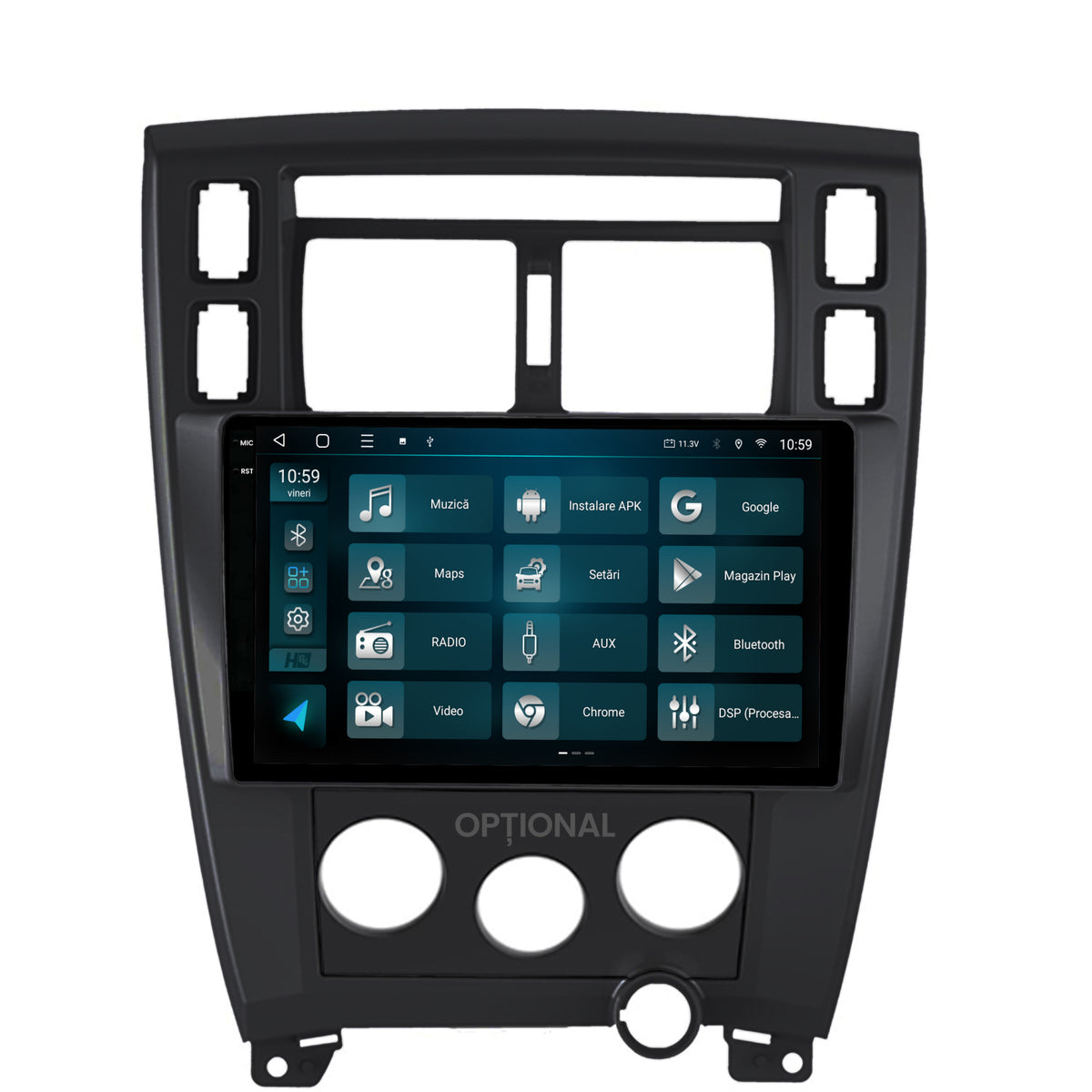 Navigatie 2K HUB64 Hyundai Tucson (2006-2013), 8GB RAM, Android, Octacore, Slot Sim 4G, DSP, GPS, Wi-FI, Carplay, Android Auto, USB, Bluetooth, Waze, Touchscreen, 10.36 Inch