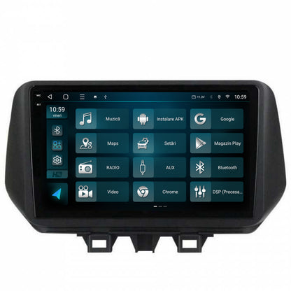 Navigatie 2K HUB64 Hyundai Tucson (2018-2020), 4GB RAM, Android, Octacore, Slot Sim 4G, DSP, GPS, Wi-FI, Carplay, Android Auto, USB, Bluetooth, Waze, Touchscreen, 9.5 Inch
