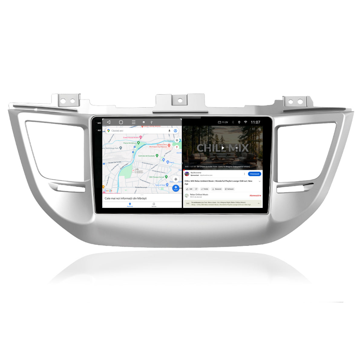 Navigatie 2K HUB64 Hyundai Tucson 3 (2015-2019), 4GB RAM, Android, Octacore, Slot Sim 4G, DSP, GPS, Wi-FI, Carplay, Android Auto, USB, Bluetooth, Waze, Touchscreen, 9.5 Inch