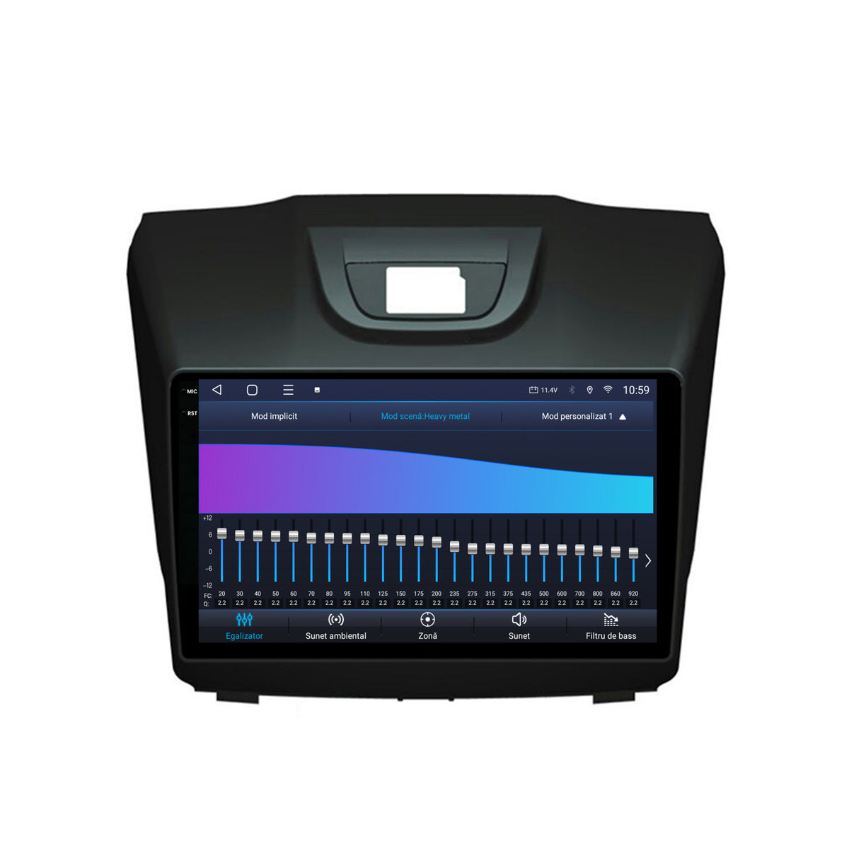 Navigatie 2K HUB64 Isuzu D-MAX (2015+), 8GB RAM, Android, Octacore, Slot Sim 4G, DSP, GPS, Wi-FI, Carplay, Android Auto, USB, Bluetooth, Waze, Touchscreen, 9.5 Inch