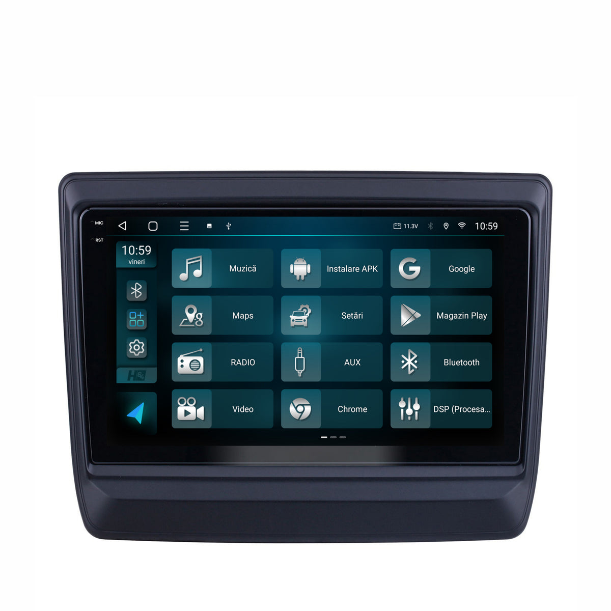 Navigatie 2K HUB64 Isuzu D-MAX (2020+), 4GB RAM, Android, Octacore, Slot Sim 4G, DSP, GPS, Wi-FI, Carplay, Android Auto, USB, Bluetooth, Waze, Touchscreen, 9.5 Inch