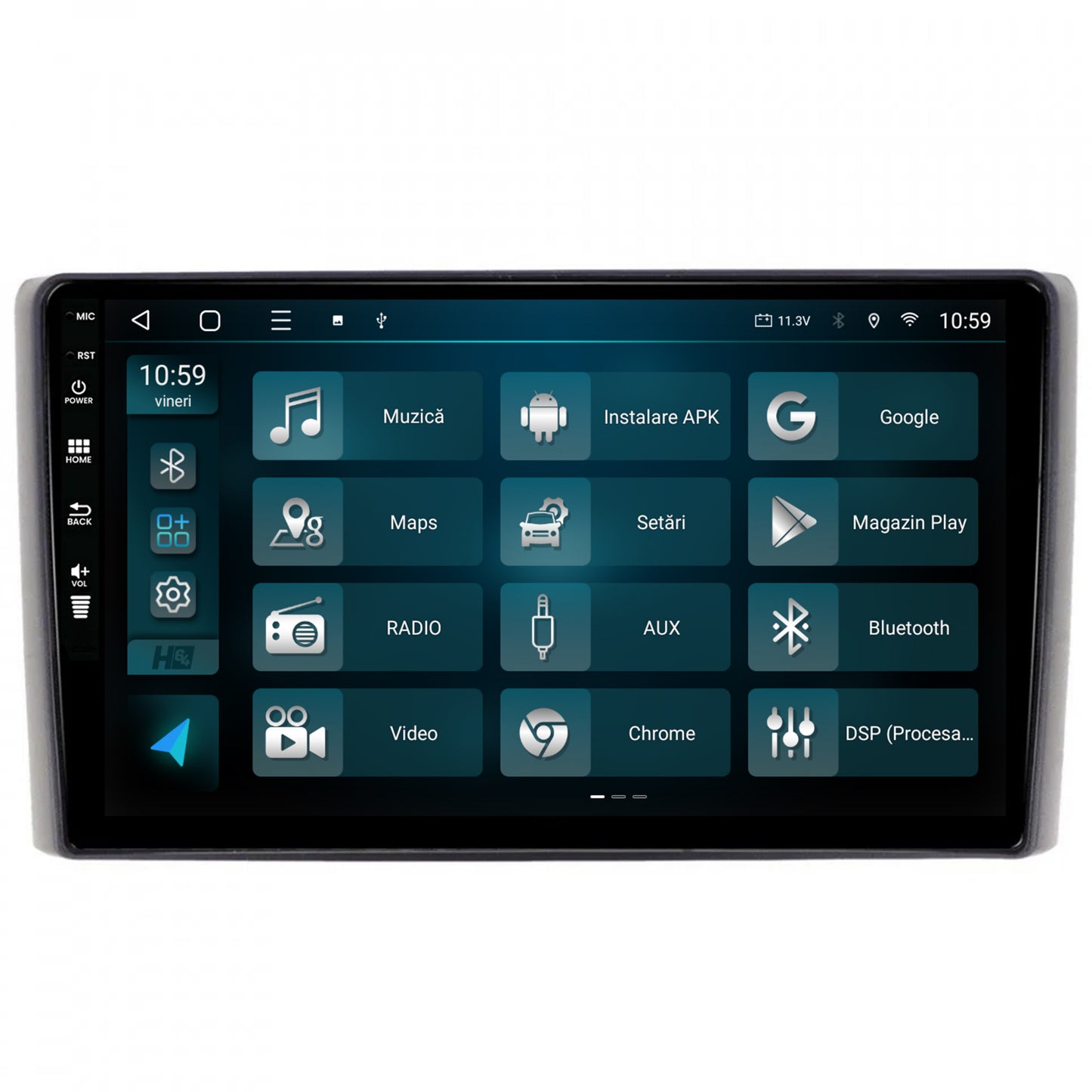 Navigatie 2K HUB64 Iveco Daily (2006-2014), 8GB RAM, Android, Octacore, Slot Sim 4G, DSP, GPS, Wi-FI, Carplay, Android Auto, USB, Bluetooth, Waze, Touchscreen, 9.5 Inch