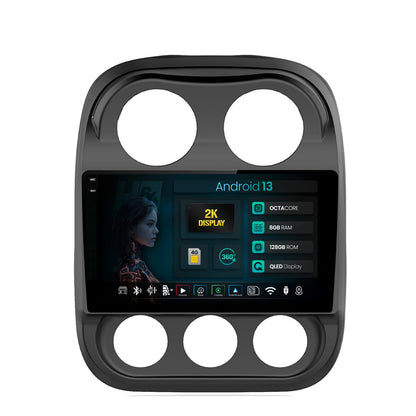 Navigatie 2K HUB64 Jeep Compass (2009-2016), 8GB RAM, Android, Octacore, Slot Sim 4G, DSP, GPS, Wi-FI, Carplay, Android Auto, USB, Bluetooth, Waze, Touchscreen, 10.36 Inch