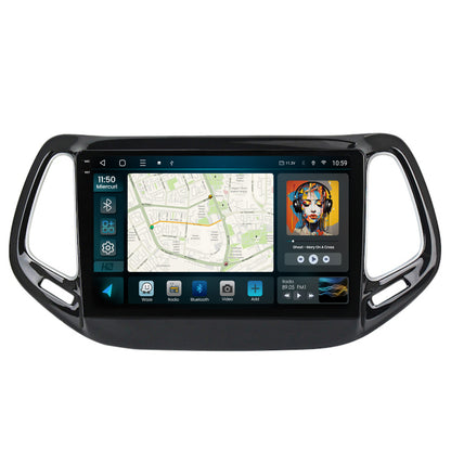 Navigatie 2K HUB64 Jeep Compass (2016+), 8GB RAM, Android, Octacore, Slot Sim 4G, DSP, GPS, Wi-FI, Carplay, Android Auto, USB, Bluetooth, Waze, Touchscreen, 10.36 Inch
