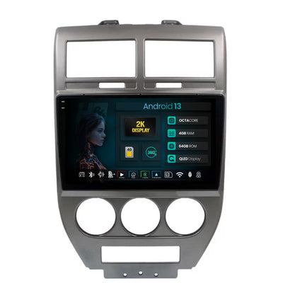 Navigatie 2K HUB64 Jeep Compass/Patriot (2006-2010), 4GB RAM, Android, Octacore, Slot Sim 4G, DSP, GPS, Wi-FI, Carplay, Android Auto, USB, Bluetooth, Waze, Touchscreen, 9.5 Inch
