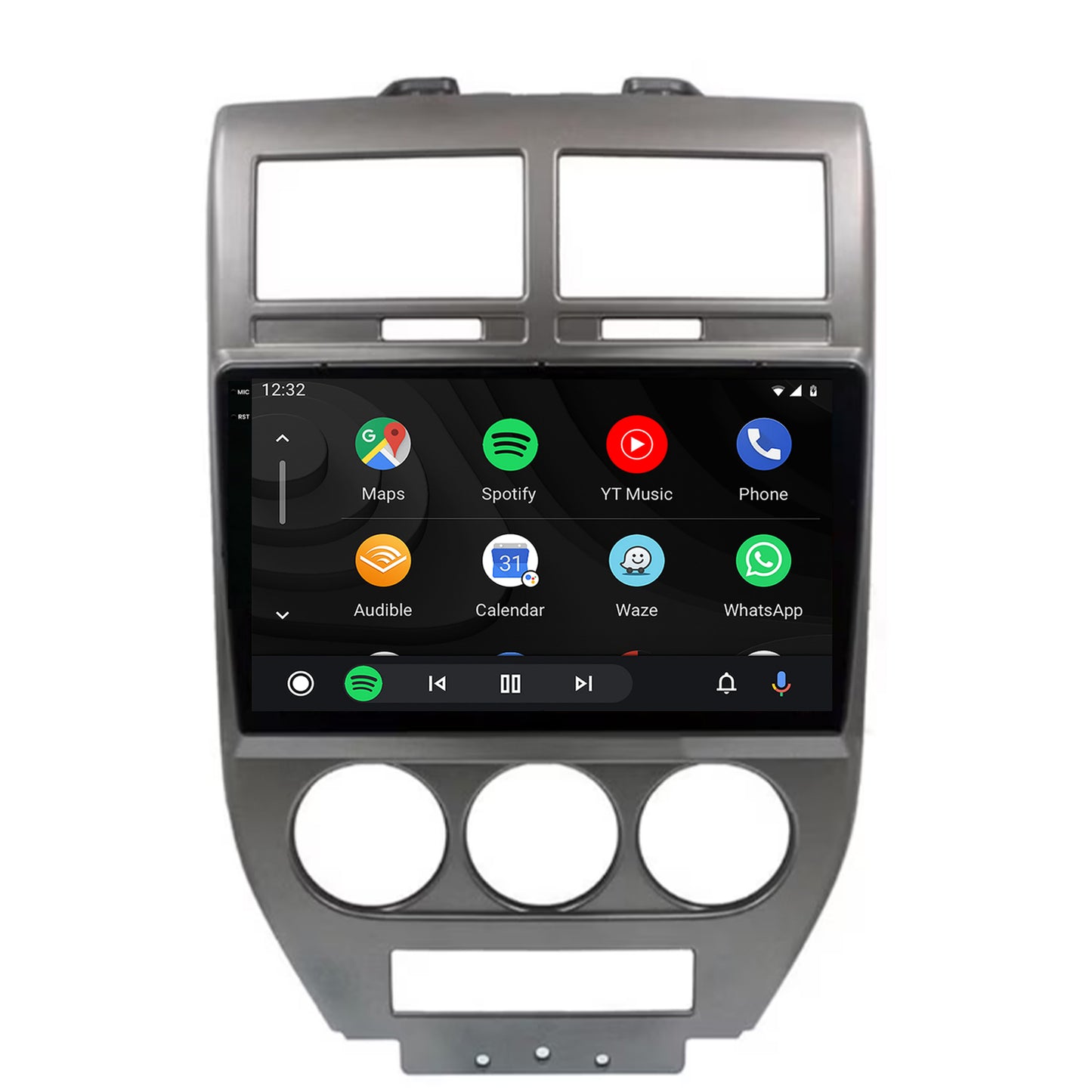 Navigatie 2K HUB64 Jeep Compass/Patriot (2006-2010), 4GB RAM, Android, Octacore, Slot Sim 4G, DSP, GPS, Wi-FI, Carplay, Android Auto, USB, Bluetooth, Waze, Touchscreen, 9.5 Inch
