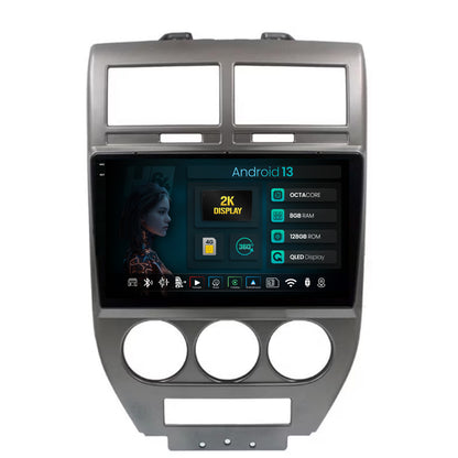 Navigatie 2K HUB64 Jeep Compass/Patriot (2006-2010), 8GB RAM, Android, Octacore, Slot Sim 4G, DSP, GPS, Wi-FI, Carplay, Android Auto, USB, Bluetooth, Waze, Touchscreen, 10.36 Inch