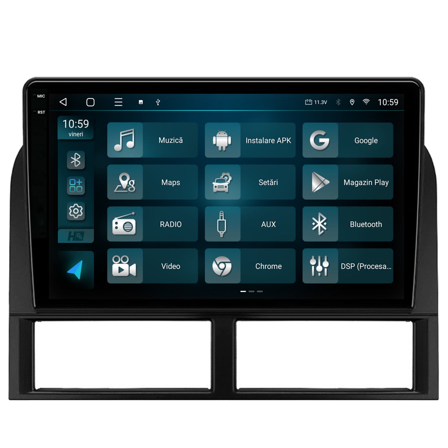Navigatie 2K HUB64 Jeep Grand Cherokee (1998-2004), 4GB RAM, Android, Octacore, Slot Sim 4G, DSP, GPS, Wi-FI, Carplay, Android Auto, USB, Bluetooth, Waze, Touchscreen, 9.5 Inch