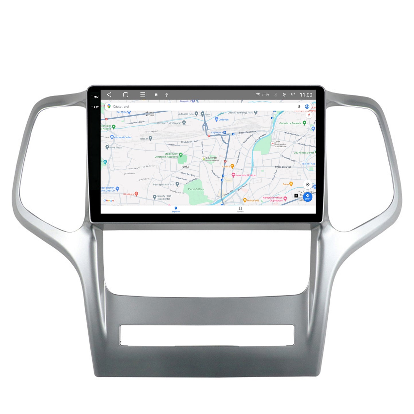 Navigatie 2K HUB64 Jeep Grand Cherokee (2010-2013), 4GB RAM, Android, Octacore, Slot Sim 4G, DSP, GPS, Wi-FI, Carplay, Android Auto, USB, Bluetooth, Waze, Touchscreen, 9.5 Inch