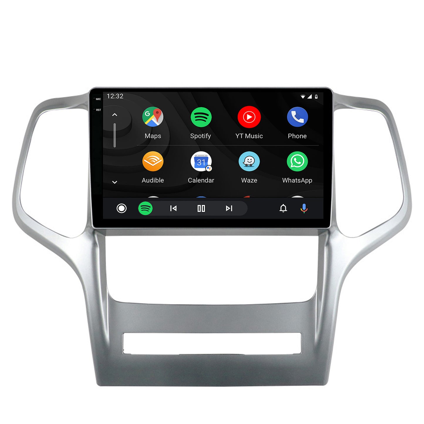 Navigatie 2K HUB64 Jeep Grand Cherokee (2010-2013), 8GB RAM, Android, Octacore, Slot Sim 4G, DSP, GPS, Wi-FI, Carplay, Android Auto, USB, Bluetooth, Waze, Touchscreen, 9.5 Inch