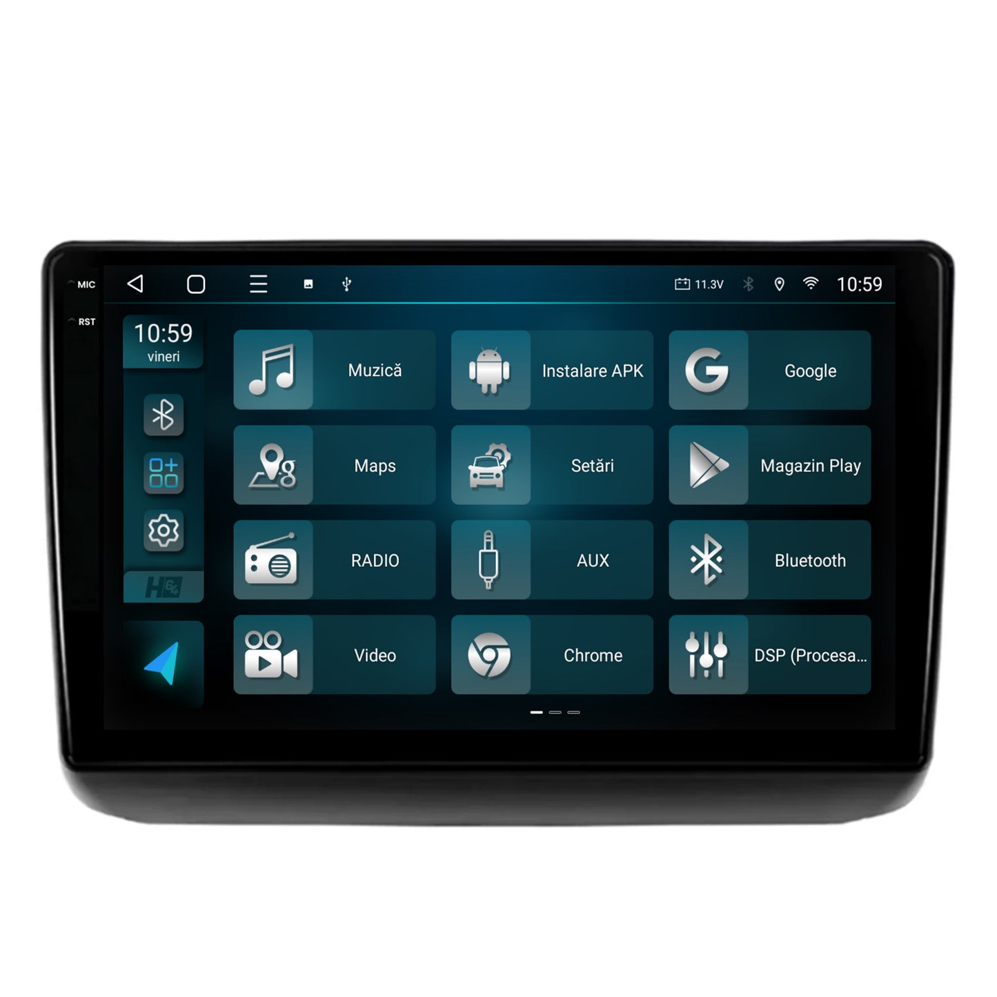 Navigatie 2K HUB64 Jeep Grand Cherokee (2013-2020), 4GB RAM, Android, GPS, Wi-FI, Carplay, Android Auto, USB, Bluetooth, Radio, Waze, Touchscreen, 9.5 Inch