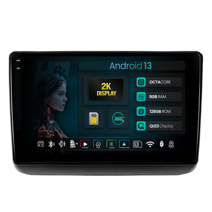 Navigatie 2K HUB64 Jeep Grand Cherokee (2013-2020), 8GB RAM, Android, Octacore, Slot Sim 4G, DSP, GPS, Wi-FI, Carplay, Android Auto, USB, Bluetooth, Waze, Touchscreen, 9.5 Inch