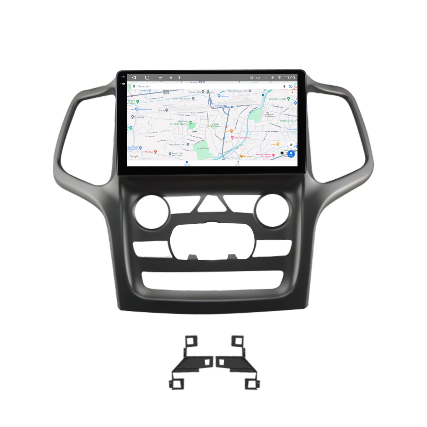 Navigatie 2K HUB64 Jeep Grand Cherokee (2014-2022), 4GB RAM, Android, Octacore, Slot Sim 4G, DSP, GPS, Wi-FI, Carplay, Android Auto, USB, Bluetooth, Waze, Touchscreen, 9.5 Inch - Copie