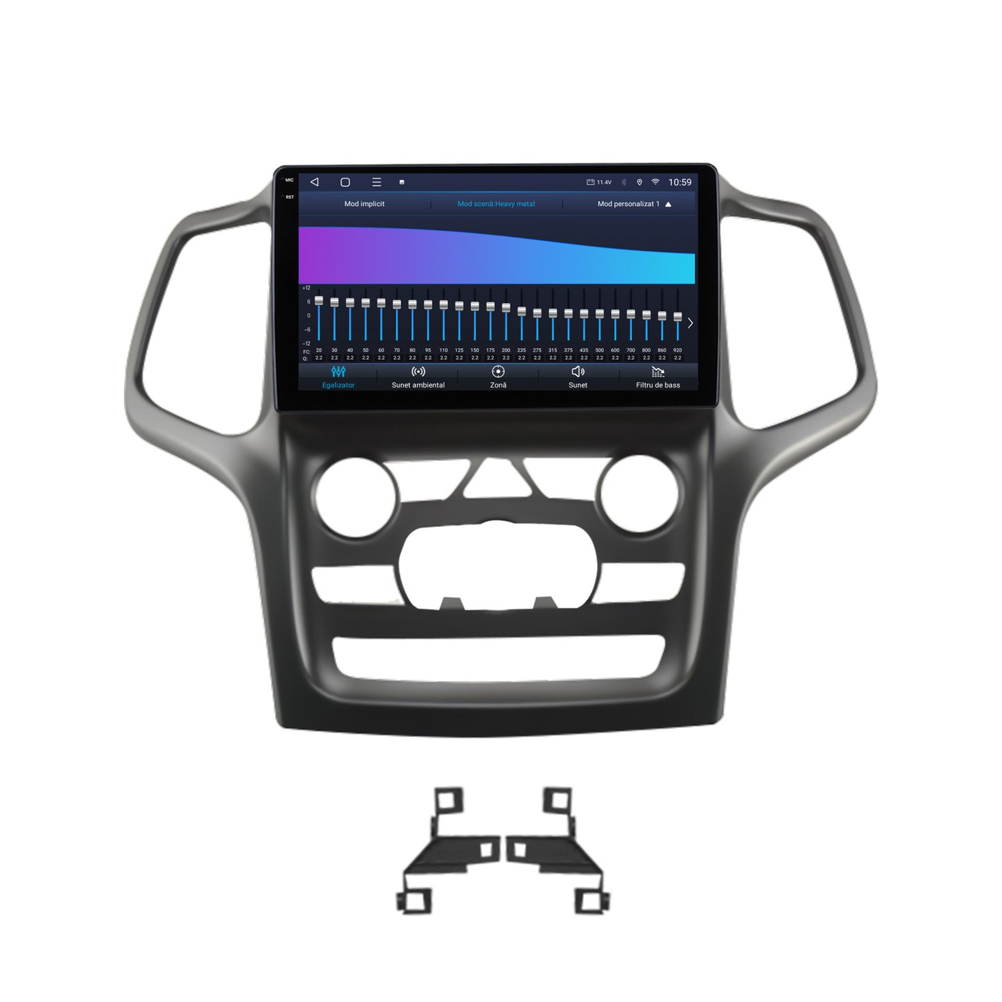 Navigatie 2K HUB64 Jeep Grand Cherokee (2014-2022), 4GB RAM, Android, Octacore, Slot Sim 4G, DSP, GPS, Wi-FI, Carplay, Android Auto, USB, Bluetooth, Waze, Touchscreen, 9.5 Inch - Copie