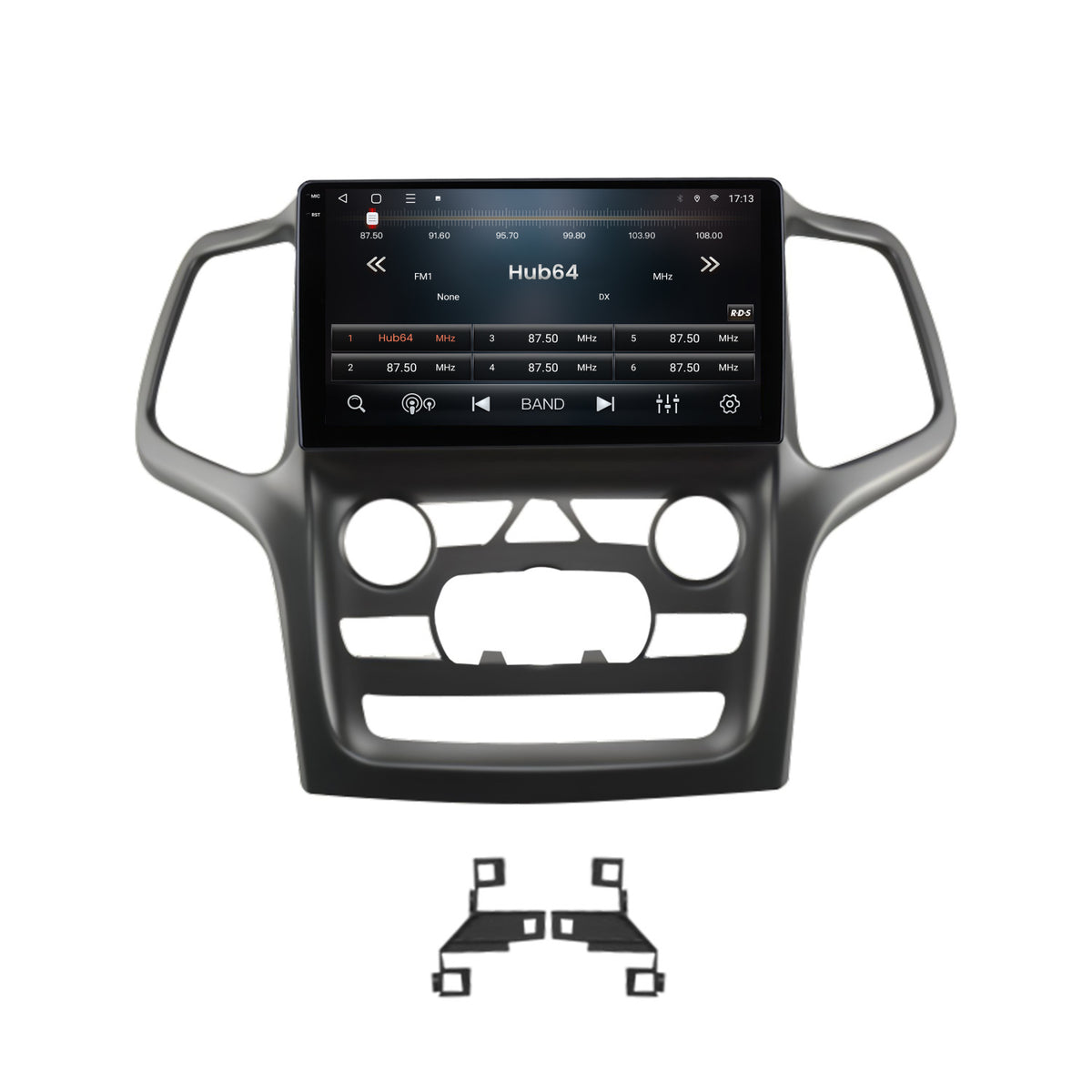 Navigatie 2K HUB64 Jeep Grand Cherokee (2014-2022), 4GB RAM, Android, Octacore, Slot Sim 4G, DSP, GPS, Wi-FI, Carplay, Android Auto, USB, Bluetooth, Waze, Touchscreen, 9.5 Inch - Copie