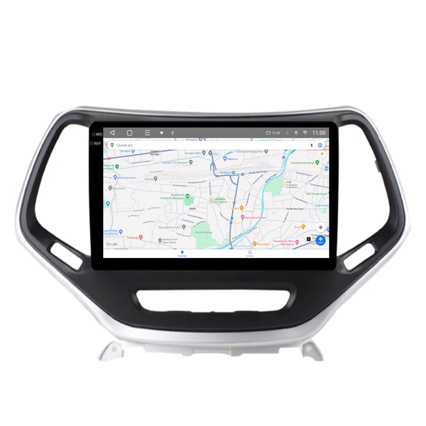 Navigatie 2K HUB64 Jeep Grand Cherokee (2015+), 4GB RAM, Android, GPS, Wi-FI, Carplay, Android Auto, USB, Bluetooth, Radio, Waze, Touchscreen, 10.36 Inch