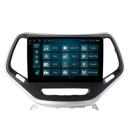 Navigatie 2K HUB64 Jeep Grand Cherokee (2015+), 8GB RAM, Android, Octacore, Slot Sim 4G, DSP, GPS, Wi-FI, Carplay, Android Auto, USB, Bluetooth, Waze, Touchscreen, 10.36 Inch