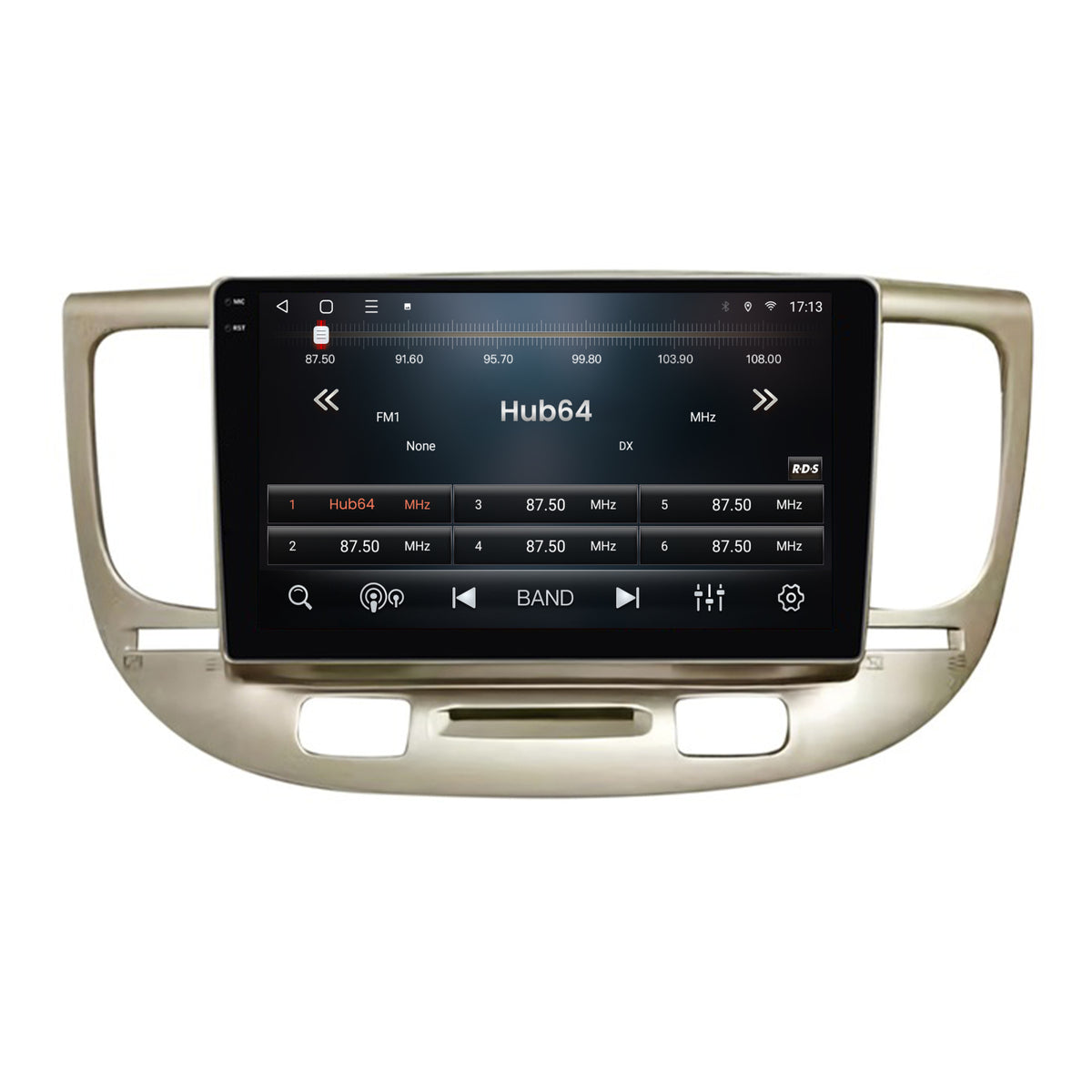 Navigatie 2K HUB64 Kia Rio (2005-2011), 4GB RAM, Android, Octacore, Slot Sim 4G, DSP, GPS, Wi-FI, Carplay, Android Auto, USB, Bluetooth, Waze, Touchscreen, 9.5 Inch