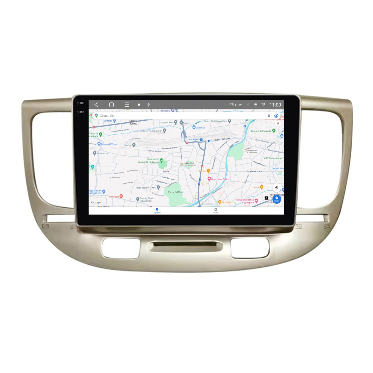 Navigatie 2K HUB64 Kia Rio (2005-2011), 8GB RAM, Android, Octacore, Slot Sim 4G, DSP, GPS, Wi-FI, Carplay, Android Auto, USB, Bluetooth, Waze, Touchscreen, 9.5 Inch