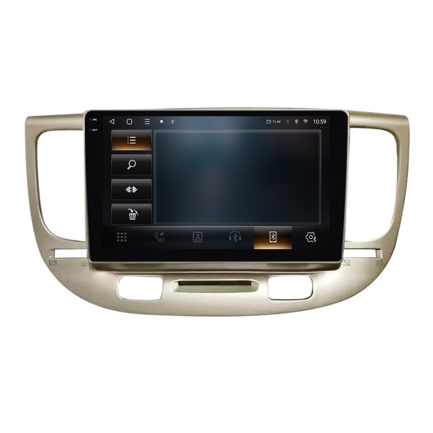 Navigatie 2K HUB64 Kia Rio (2005-2011), 8GB RAM, Android, Octacore, Slot Sim 4G, DSP, GPS, Wi-FI, Carplay, Android Auto, USB, Bluetooth, Waze, Touchscreen, 9.5 Inch