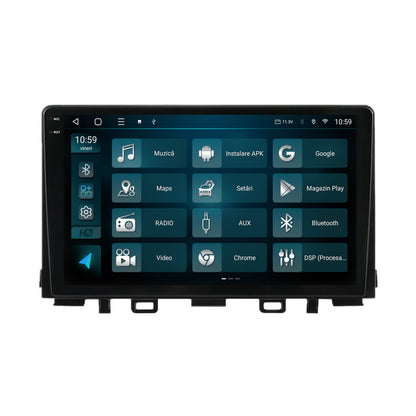 Navigatie 2K HUB64 Kia Rio (2017-2024), 8GB RAM, Android, Octacore, Slot Sim 4G, DSP, GPS, Wi-FI, Carplay, Android Auto, USB, Bluetooth, Waze, Touchscreen, 9.5 Inch