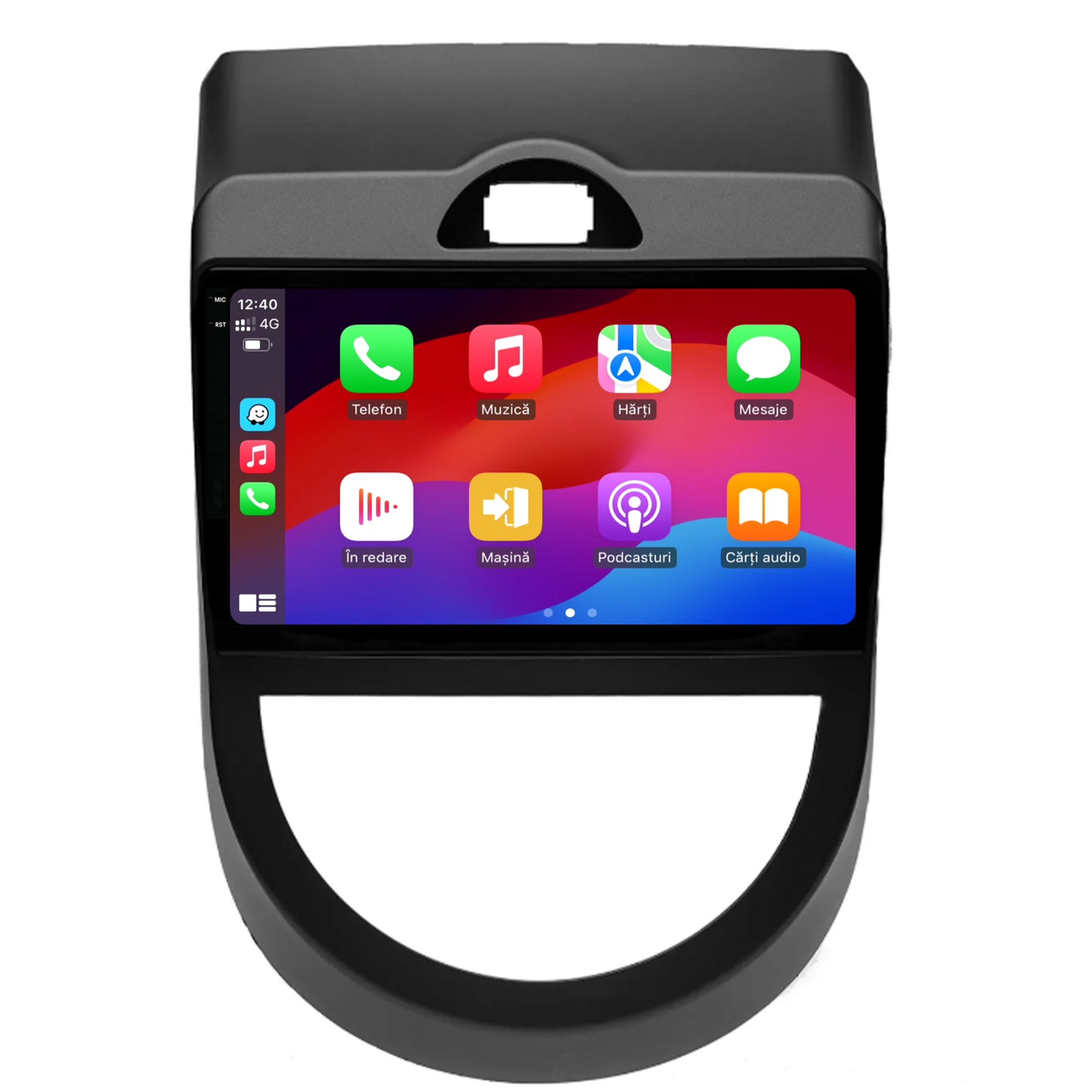 Navigatie 2K HUB64 Kia Soul (2009-2013), 4GB RAM, Android, Octacore, Slot Sim 4G, DSP, GPS, Wi-FI, Carplay, Android Auto, USB, Bluetooth, Waze, Touchscreen, 9.5 Inch