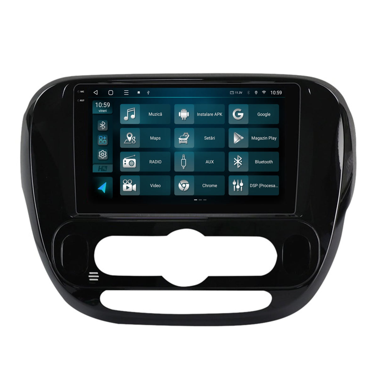 Navigatie 2K HUB64 Kia Soul (2014-2019), 4GB RAM, Android, Octacore, Slot Sim 4G, DSP, GPS, Wi-FI, Carplay, Android Auto, USB, Bluetooth, Waze, Touchscreen, 9.5 Inch