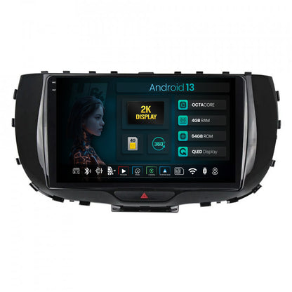 Navigatie 2K HUB64 Kia Soul (2019+), 4GB RAM, Android, Octacore, Slot Sim 4G, DSP, GPS, Wi-FI, Carplay, Android Auto, USB, Bluetooth, Waze, Touchscreen, 9.5 Inch