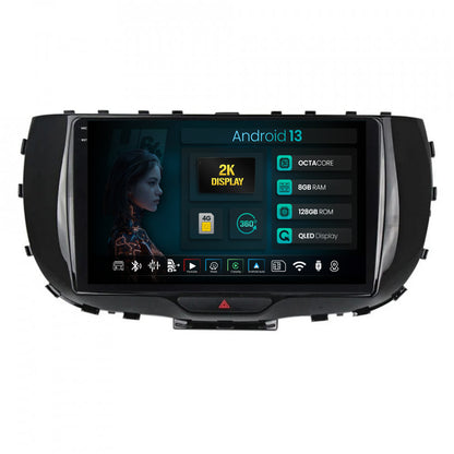 Navigatie 2K HUB64 Kia Soul (2019+), 8GB RAM, Android, Octacore, Slot Sim 4G, DSP, GPS, Wi-FI, Carplay, Android Auto, USB, Bluetooth, Waze, Touchscreen, 9.5 Inch