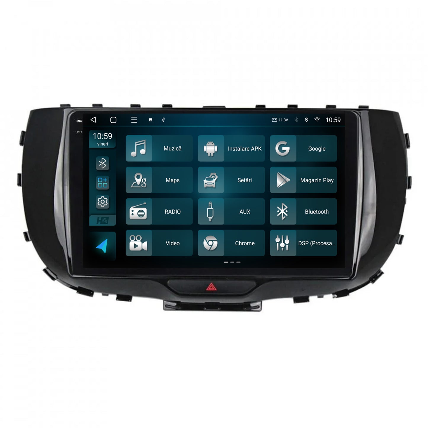 Navigatie 2K HUB64 Kia Soul (2019+), 8GB RAM, Android, Octacore, Slot Sim 4G, DSP, GPS, Wi-FI, Carplay, Android Auto, USB, Bluetooth, Waze, Touchscreen, 9.5 Inch