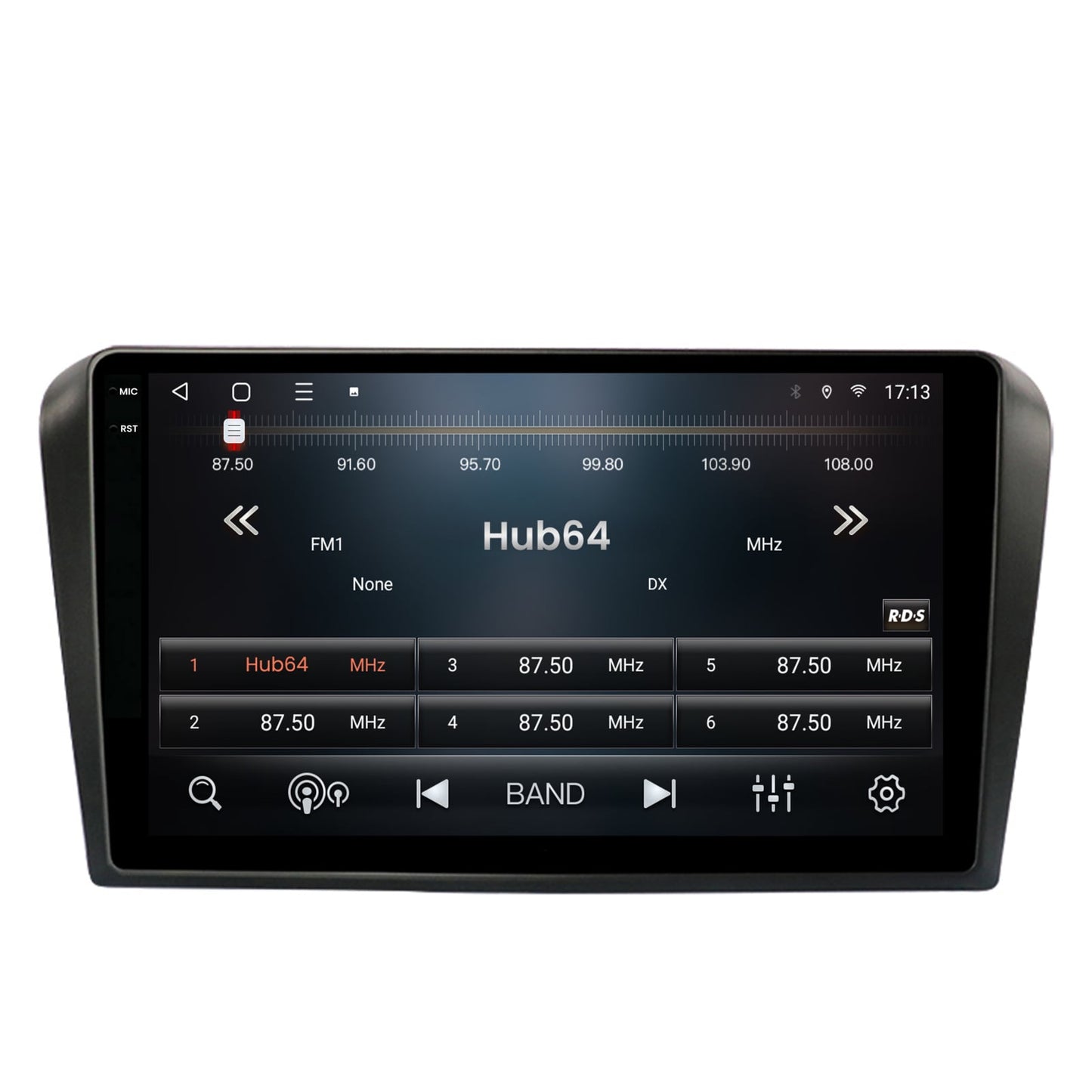 Navigatie 2K HUB64 Mazda 3 (2003-2009), 4GB RAM, Android, Octacore, Slot Sim 4G, DSP, GPS, Wi-FI, Carplay, Android Auto, USB, Bluetooth, Waze, Touchscreen, 9.5 Inch