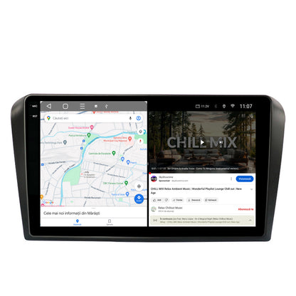 Navigatie 2K HUB64 Mazda 3 (2003-2009), 4GB RAM, Android, Octacore, Slot Sim 4G, DSP, GPS, Wi-FI, Carplay, Android Auto, USB, Bluetooth, Waze, Touchscreen, 9.5 Inch