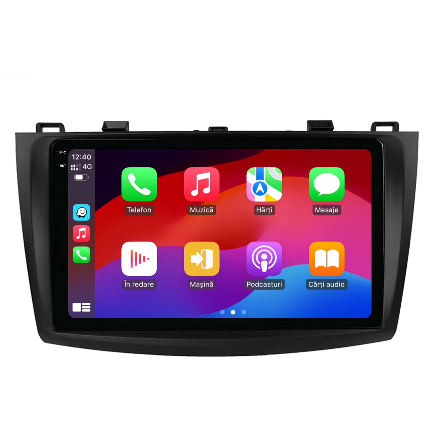 Navigatie 2K HUB64 Mazda 3 (2009-2013), 4GB RAM, Android, Octacore, Slot Sim 4G, DSP, GPS, Wi-FI, Carplay, Android Auto, USB, Bluetooth, Waze, Touchscreen, 9.5 Inch