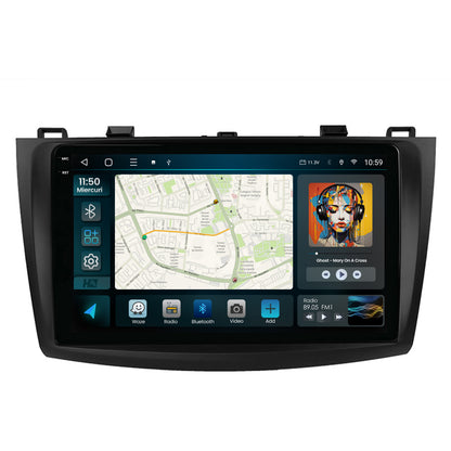 Navigatie 2K HUB64 Mazda 3 (2009-2013), 4GB RAM, Android, Octacore, Slot Sim 4G, DSP, GPS, Wi-FI, Carplay, Android Auto, USB, Bluetooth, Waze, Touchscreen, 9.5 Inch