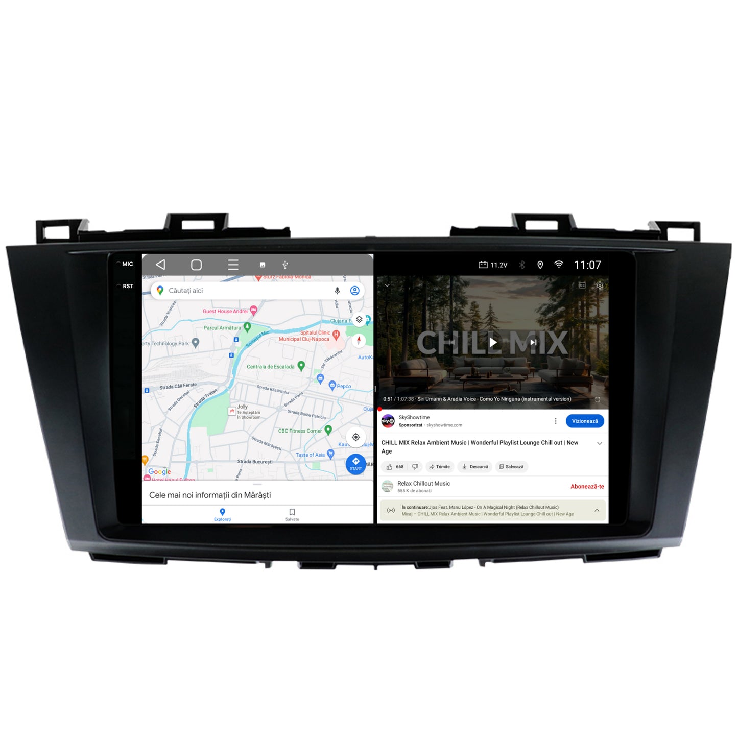 Navigatie 2K HUB64 Mazda 5 (2010-2015), 4GB RAM, Android, Octacore, Slot Sim 4G, DSP, GPS, Wi-FI, Carplay, Android Auto, USB, Bluetooth, Waze, Touchscreen, 9.5 Inch