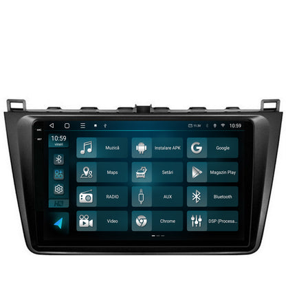 Navigatie 2K HUB64 Mazda 6 (2008-2013), 4GB RAM, Android, Octacore, Slot Sim 4G, DSP, GPS, Wi-FI, Carplay, Android Auto, USB, Bluetooth, Waze, Touchscreen, 9.5 Inch