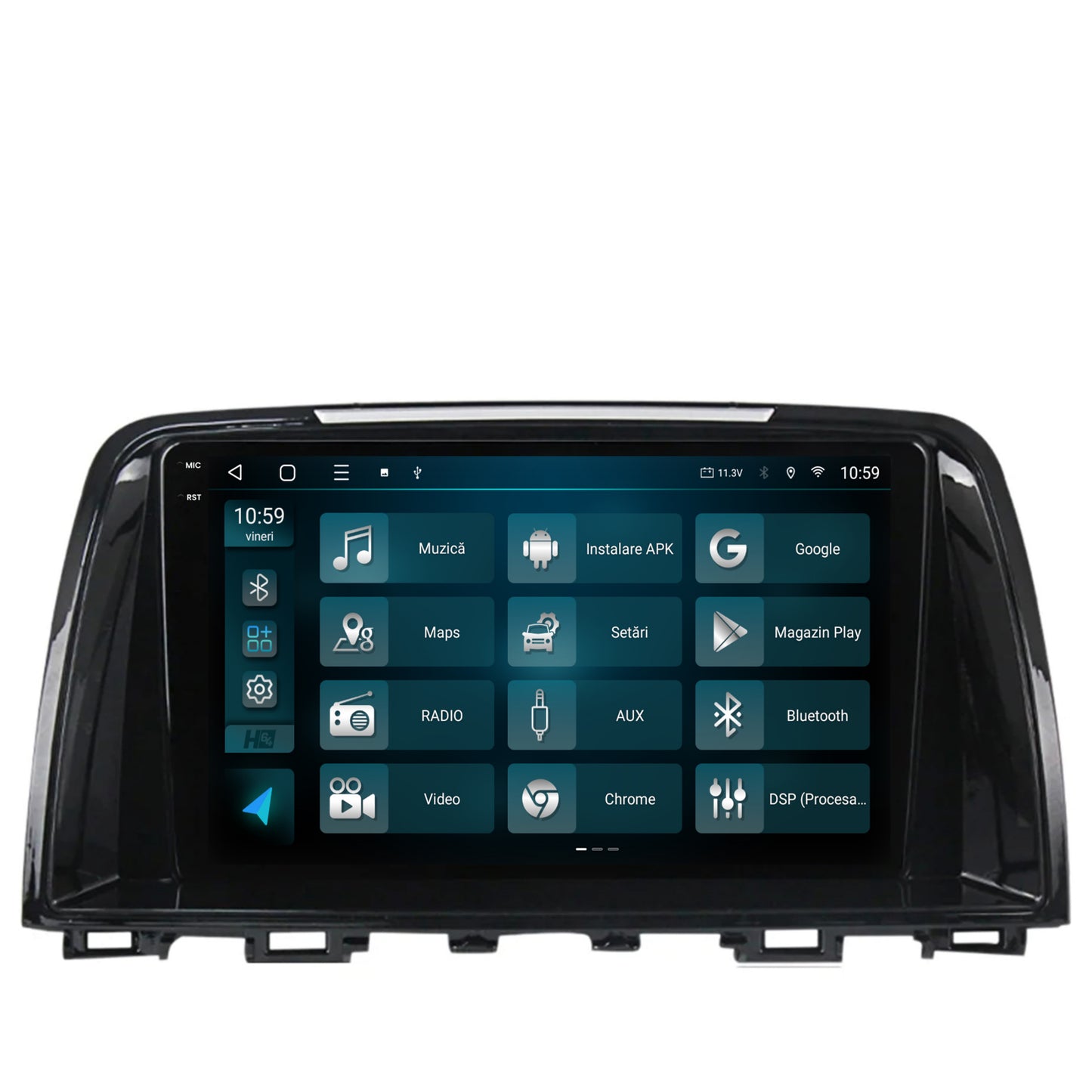 Navigatie 2K HUB64 Mazda 6 (2013-2015), 4GB RAM, Android, Octacore, Slot Sim 4G, DSP, GPS, Wi-FI, Carplay, Android Auto, USB, Bluetooth, Waze, Touchscreen, 9.5 Inch