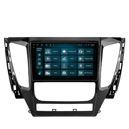 Navigatie 2K HUB64 Mitsubishi Pajero (2016-2018), 4GB RAM, Android, Octacore, Slot Sim 4G, DSP, GPS, Wi-FI, Carplay, Android Auto, USB, Bluetooth, Waze, Touchscreen, 9.5 Inch